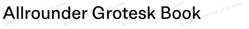 Allrounder Grotesk Book字体转换